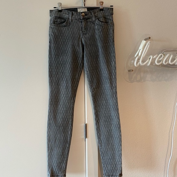 Current/Elliott Denim - Current Elliott - grey fishnet jeans - size 26